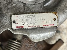 Vauxhall Vectra B Astra G Zafira A X20DTH Y20DTH Dti Turbo 24442214 Garret GT15