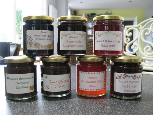 Jams and chutneys - and,
