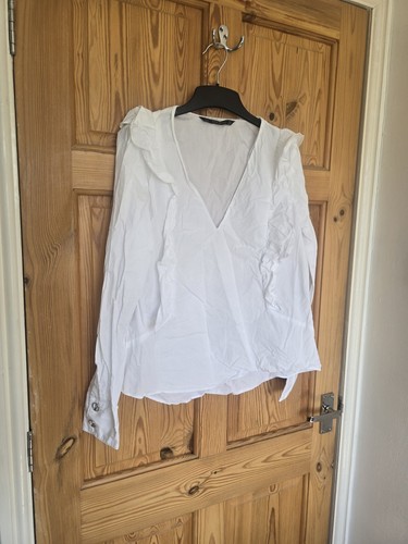 Womens zara white - zara, ruffle
