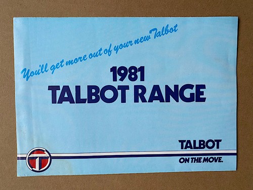Talbot 1981 range brochure - 1981,