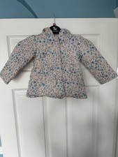 Baby Girls Marks And Spencer Floral Coat Size 12-18 Months