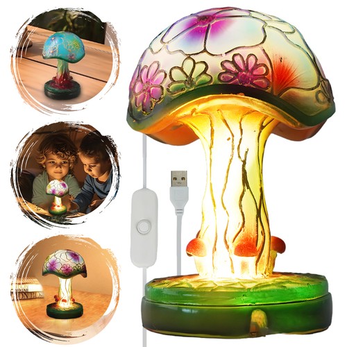 Mushroom lamp resin - mushroom, usb