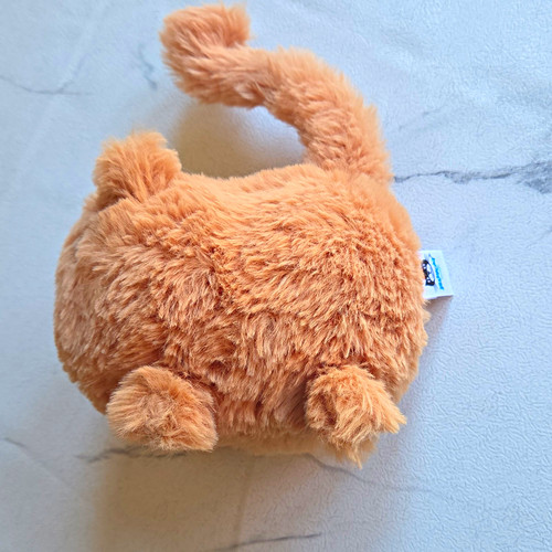 Beige plush cat soft toy - beige,