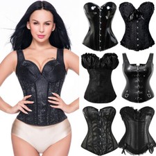 Women Sexy Black Overbust