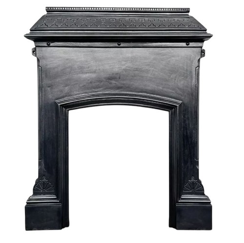 Fireplace cast iron reclaimed - fireplace,
