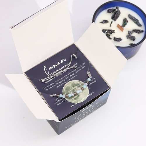Zodiac crystal candle with - crystal,