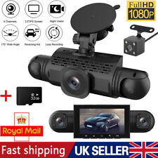 360° Dash Cam Recorder 4 Channel 1080P Car Camera Driving Recording Night W/32GB