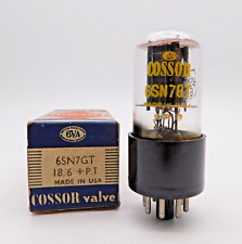 Cossor Made in USA 6SN7GT VT-231 Valve Tube Black Plates Used Tested (V56)