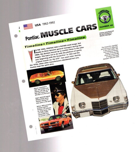 Pontiac muscle cars history - cars,