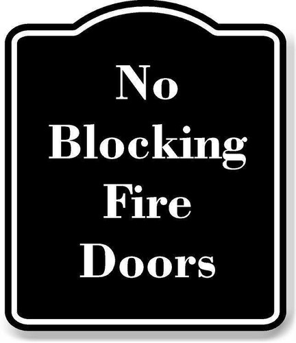Blocking fire doors black - no,