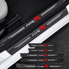 Honda Type R door sill car sticker scuff protector anti plate carbon fiber
