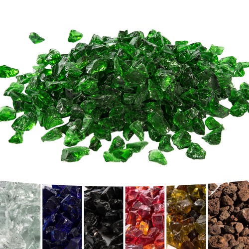 4kg green tempered - fire, glass