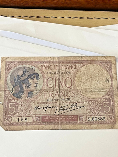 1939 belgium francs bank - 5,