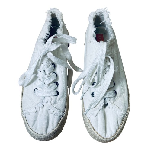 Rocket dog white - white, frayed