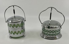 SET OF 2 LIDDED PRESERVE POTS