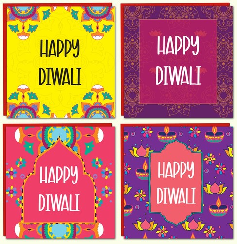Premium diwali cards multipack - premium,