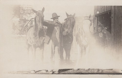 Farmer with horses - with,