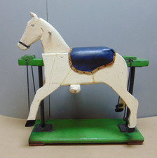 Rocking Horse Antique Wooden With Swing Stand  (FREE UK POSTAGE)