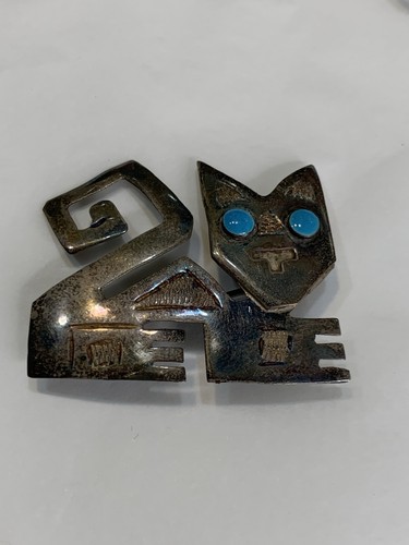 Vtg sterling silver - silver, pin