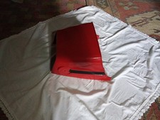 Vintage Red Motorbike Back Of