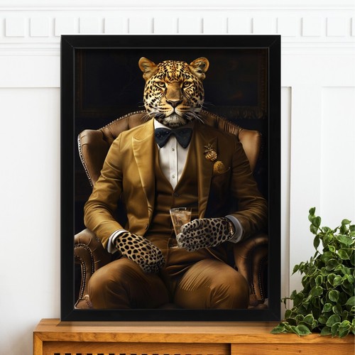 Leopard gentleman art - art, print