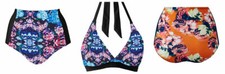 Wolf & Whistle Bikini Bottoms Or Top In Floral Print (N40)