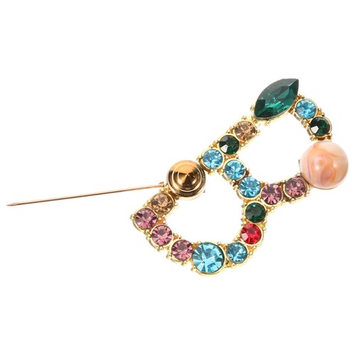 Alloy letter brooch - brooch, pin