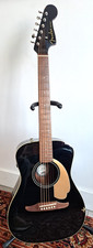 Fender Malibu Player Short Scale Electro Acoustic Guitar, Jetty Black 2018