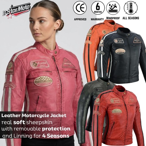 Women armored biker leather - women,