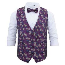Mens Woven Floral Rose Formal