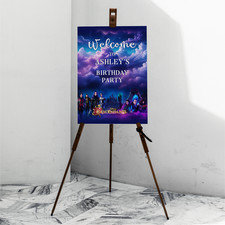 Descendants Birthday Party Personalised Welcome Sign Custom Party Decoration