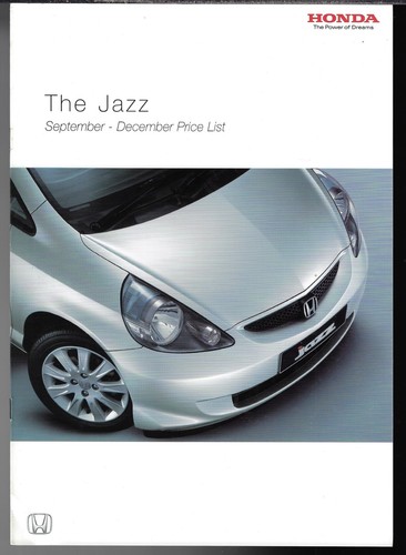 Honda jazz specifications - jazz, late