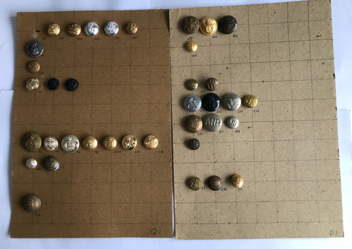 Job lot metal buttons - 37,