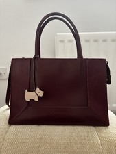 Radley Burgundy Leather Shoulder Bag With Zipped Opening