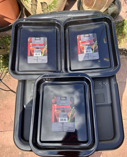Enamel oven trays 28 cm - enamel,