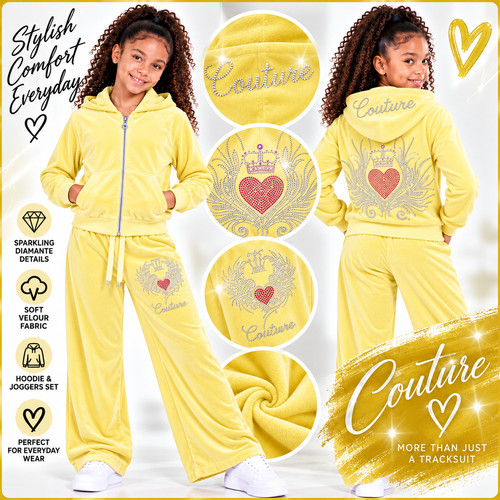 Girls velour diamante - diamante, bling