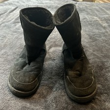 Quiksilver Black Suede Leather Snow Winter Boots UK 10 SH040