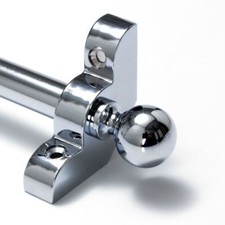 Polished Chrome Stair Rods - 1/2" x 28.5" - Premium Range - Ball Finial