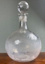 Advertising Glass Wine Flagon Max Greger & Co London c1880