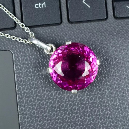 Natural pink sapphire - natural, pendant