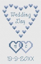 Wedding Day Cross Stitch Card Kit or Pattern by Florashell