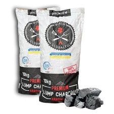 10kg Premium Restaurant Hardwood Lumpwood Big Block Charcoal BBQ Fuel 1-6 Bags