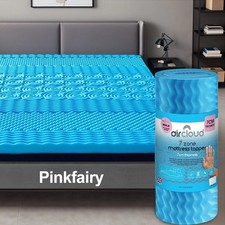 7 Zone Memory Foam Mattress Topper Orthopedic Bed Pad Pressure Relief Comfort UK