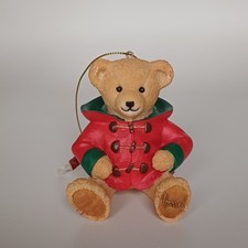 Harrods 2003 William Resin Teddy Bear Ornament Christmas Tree Bauble Decoration