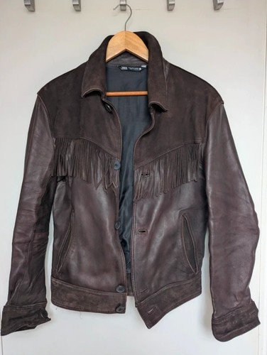 Brown cowboy leather - , jacket