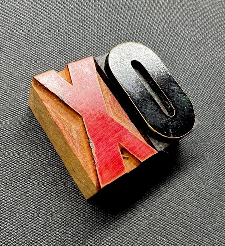 Vtg printing letterpress wood - printing,