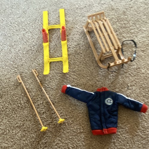 Sindy plastic sled - set, pull