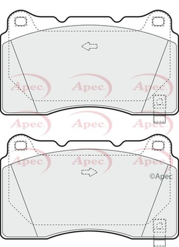 Apec brake pads - brake, rear