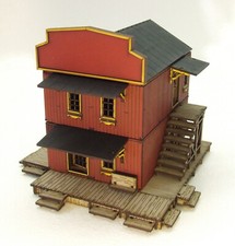 ACW WILD WEST - MAIN STREET BUILDING 1 - 28mm FULLY BUILT & PAINTED MDF BUILDING