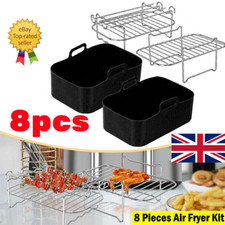 8PCS Double Basket Air Fryer